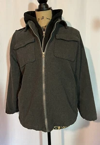 Ixtreme Outfitters Youth Hooded Utility Winter Jacket Gray Black Size 18 K14 - Picture 1 of 5