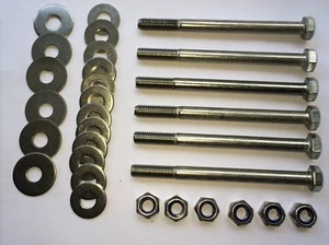 Land Rover Series 2a & 3 Stainless Steel Bulkhead Support Brackets Bolts x 6 - Picture 1 of 2