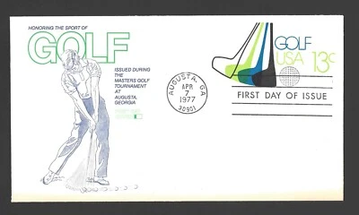 1977 US Postage - SCOTT #U583 - 13 CENT - GOLF - Fleetwood FDC - ADNL - Image 1 of 2