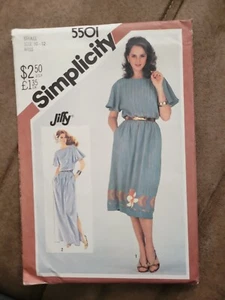 Simplicity 5501 Loose Fitting Dress in 2 Lengths - Size S (10-12) - Picture 1 of 4