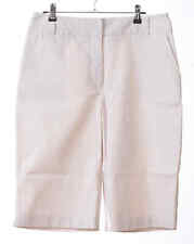 Briggs New York Women's Size 6 Light Beige Striped Cotton Spandex Shorts