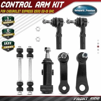 7x Brazo loca con soporte y brazo Pitman y barra estabilizadora eslabón y extremo de barra de amarre para Chevy GMC Foto 1 de 4