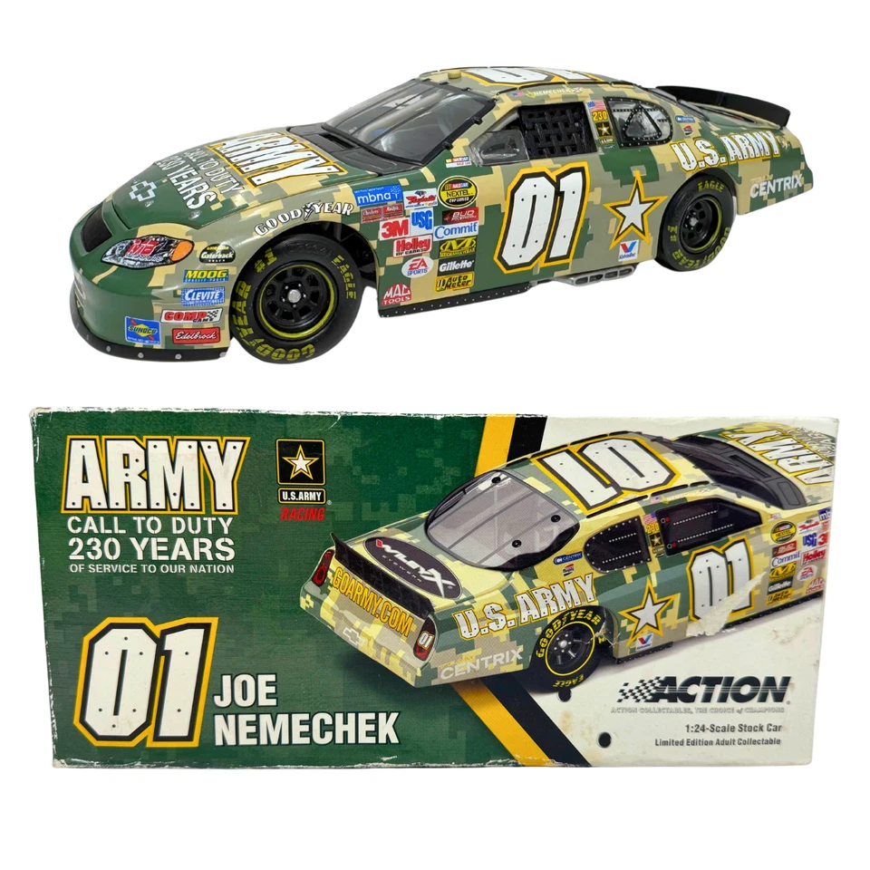 Action Nascar #01 Joe Nemechek U.S. Army 230 Years 2005 Monte Carlo 1:24 Diecast - Image 1 of 4