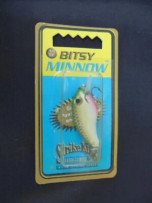 Vintage Strike King Bitsy Minnow Fishing Lure 1/8 oz New in Package - Image 1 of 2