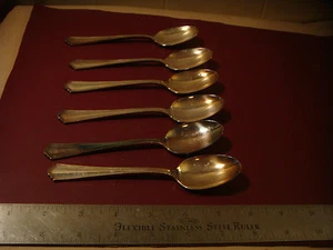 Randolph pattern Victors Co. IS 6 spoons 6" silver plated overlay teaspoons - Picture 1 of 5