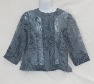 Chaqueta Coldwater Creek Vine Burnout Azul Transparente Talla Pequeña 6-8 - Imagen 1 de 6