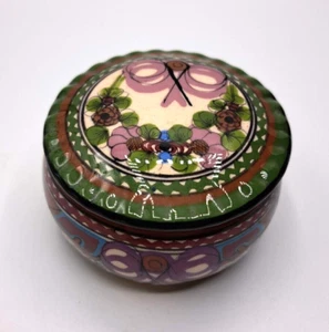 TALAVERA Schmuckschatulle Blumenschatz mexikanische Keramik Volkskunst handbemalt - Bild 1 von 5