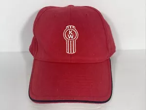 Official Kenworth Hat Adjustable Red & White Logo Trucker Cap - Picture 1 of 6