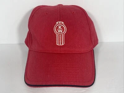 Gorra Oficial Kenworth Ajustable Rojo y Blanco Logo Trucker Cap Foto 1 de 4