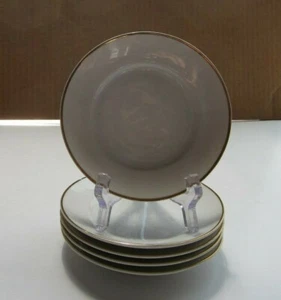 Lote de 5 Platos Infantiles Patrón Meito China Coleccionables Blanco con Borde Dorado - Imagen 1 de 1