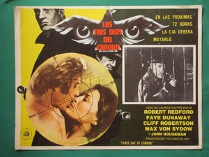 ROBERT REDFORD FAYE DUNAWAY CLIFF ROBERTSON MAX VON SYDOW MEXICAN LOBBY CARD 2