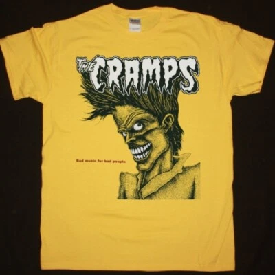 Camiseta THE CRAMPS BAD MUSIC FOR BAD PEOPLE Algodón Amarillo Talla Completa TU243 Foto 1 de 4