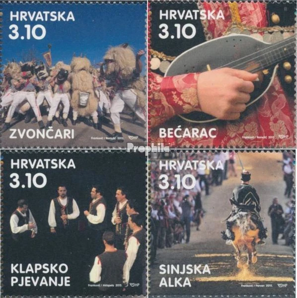 Selos Croácia 2015 Mi 1197-1200 em perfeito estado, sem marca de charneira 2015 Patrimônio Mundial da UNESCO - Imagem 1 de 1