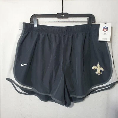 New Orleans Saints Shorty Running Shorts Women's 2X Black Lined NWT  - Image 1 of 4