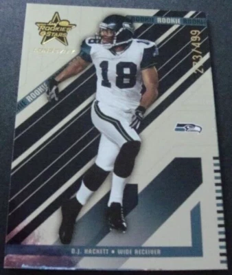 2004 D.J. Hackett Rookies & Stars Longevity Rookie Card Seahawks  Colorado  /499 - Image 1 of 4
