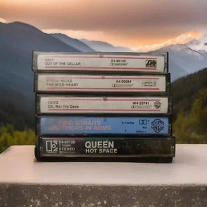 Cassette Tape Lot 80's Dire Straits, Devo, Stevie Nicks, Queen, Ratt - Picture 1 of 12