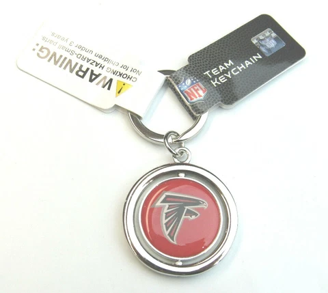 NFL Atlanta Falcons Spinning Logo Key Ring Keychain Forever Collectibles Cover
