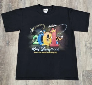 Vintage Y2K Walt Disney World 2001 Sz S Tshirt Donald Mickey Goofy Tinkerbell  - Picture 1 of 6