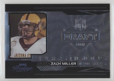 2007 Playoff Prestige Prestigious Picks Black /500 Zach Miller #PK-10 Rookie RC - Image 1 of 2
