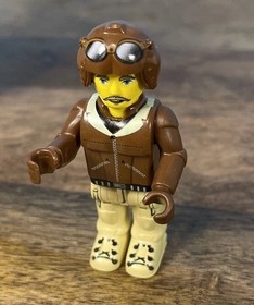 Lego PILOT Figure, Jack Stone, Set 4615 2002,Replacement Man mustache, googles  
