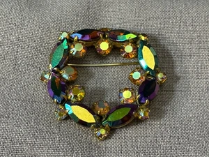 Vintage Rhinestone Juliana Navette Aurora ~ Wreath - Picture 1 of 7