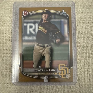 2025 Bowman Humberto Cruz #BP-76 1st Bowman Gold Paper /50 Padres - Bild 1 von 5