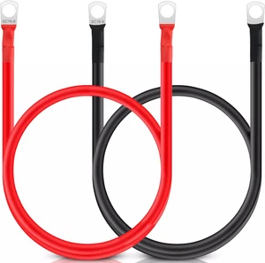 Jatiler 2 Pcs Battery Cables 12V M8, Battery Leads 50Cm Battery Link Cables 1... - Picture 1 of 12