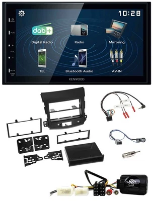 Kenwood 2DIN Bluetooth Lenkrad USB DAB Autoradio für Mitsubishi 2007-2010 Outlan - Bild 1 von 4