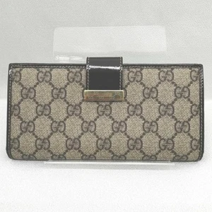 GUCCI Long Wallet 7.4 inch Women's Beige Brown - Picture 1 of 13