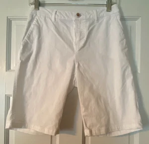 JOULES Rylee Shorts Sz 6 White Bermuda Walking Shorts Brushed Cotton Blend Women - Picture 1 of 6