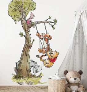 Calcomanía de pared Winnie the Pooh Tree Swing | Decoración de cuarto infantil - BR481 - Imagen 1 de 7