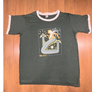 Starbucks 50th Anniversary Mermaid Graphic T-Shirt XL Green Ringer Tee - Picture 1 of 6