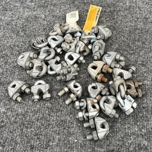 Mixed Lot of 27 - 1/4" & 5/16" Wire Rope Clip 10 - 5/16" & 17 - 1/4" New - Picture 1 of 20