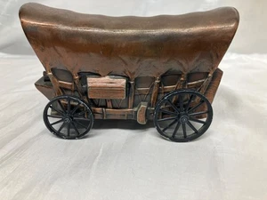 Vintage 1970er Messing Carrol County Bank und Trust Planwagen Münzbank  - Bild 1 von 18