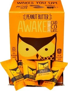 AWAKE Caffeinated Chocolate Bites, Peanut Butter Chocolate Energy Snack, 1 Bite - Picture 1 of 3