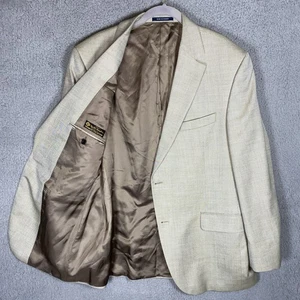 Cremieux Collection 44R Loro Piana 100% Wool Brown Checker Dillard’s Blazer - Picture 1 of 14