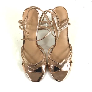 Thalia Sodi Carsyn Damen-Sandalen Blockabsatz 4" roségoldfarben transparenter Absatz UK8 - Bild 1 von 7