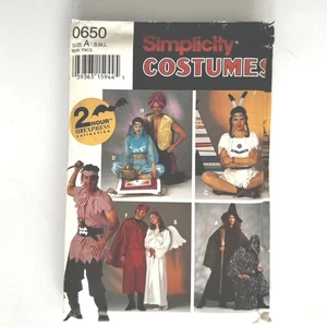 Simplicity Sewing Pattern 0650 Adult Costumes S-L Genie Witch Indian Uncut FF - Picture 1 of 4