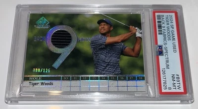 2024 Tiger Woods Game Used 8/125 POP 2 SP Back 9 Fabrics Spectrum #B9-TW - Image 1 of 3