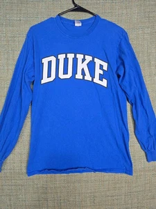 University of Duke Men's T shirt Long Sleeve Medium Cotton Blue - Picture 1 of 10