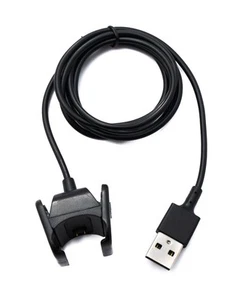 SYSTEM-S USB 2.0 Cable 99 CM Charging for Fitbit Charge 4 Smartwach IN Black - Zdjęcie 1 z 4
