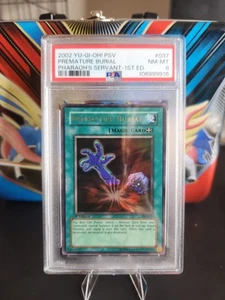 Yu-Gi-Oh! Premature Burial PSV-037 Pharaoh's Servant 1st Edition PSA 8 - Picture 1 of 2