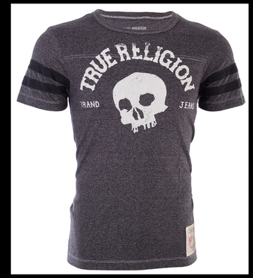 $89 TRUE RELIGION Camiseta Negra TRUE SKULL Manga Corta Diseñador Gráfico Nueva con Etiquetas Foto 1 de 4