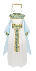 Stepsin Cleopatra Costume Wrist Bands Headpiece Collar 2 Piece Dress SZ L (12-14 - Picture 1 of 10