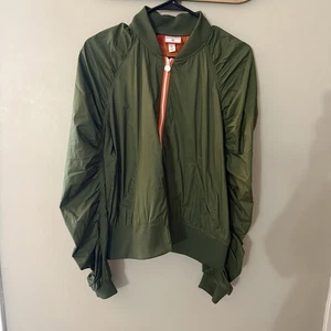 Hunter for Target Damen Bomberjacke mit Rüschen Langarm olivgrün Größe XL - Bild 1 von 17