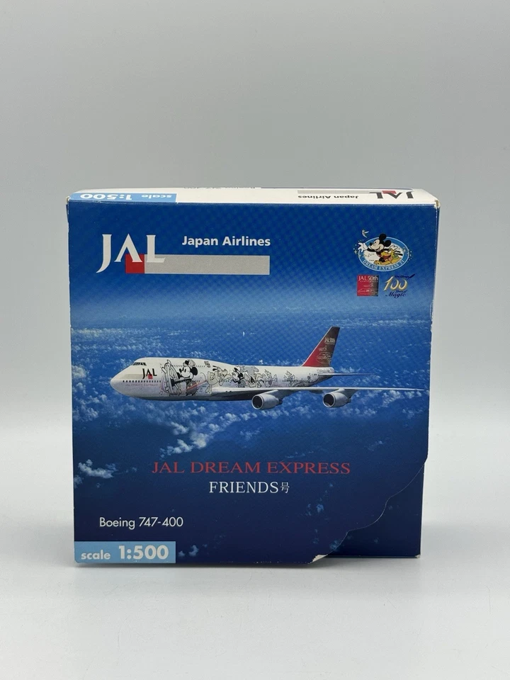 Herpa Wings 500 Japan Airlines JAL B747-400D "Disney Friends" 1:500 NG Foto 1 de 2