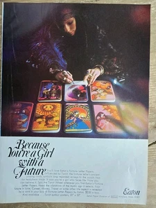 1970 Eaton Fortune letter papers influenced by tarot playing cards vintage ad  - Picture 1 of 1