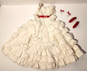 16" Scarlett O'Hara White Tara Dress Vom Winde verweht Franklin Mint Vinyl Puppe - Bild 1 von 9