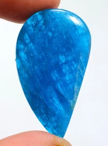 33 Ct 4X21X36 mm Natural Translucent Neon Apatite Fancy Cabochon Gemstone HN-221 - Picture 1 of 1