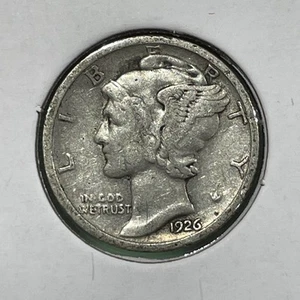 1926 mercury dime F3781 fasce leggermente visibili qualche lucentezza - Foto 1 di 4